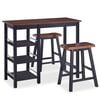 vidaXL Bar Set 3 St&uuml;ck MDF Schwarz