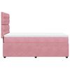 vidaXL Boxspringbett mit Matratze Rosa 90x200 cm Samt