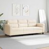 vidaXL 3-Sitzer-Sofa Beige 180 cm Mikrofasergewebe