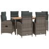 vidaXL Outdoortisch-Set 7 stk. Hellgrau und Dunkelgrau