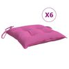 vidaXL Stuhlkissen 6 Stk. Rosa 40x40x7 cm Stoff