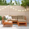 vidaXL Garten-Lounge-Set 5 pcs Wachsbraun Massives Kiefernholz