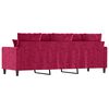 vidaXL 3-Sitzer-Sofa Weinrot 180 cm Samt