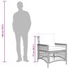 vidaXL Gartenstuhl mit Kissen Grau 73 x 61 x 77 cm Poly-Rattan