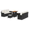 vidaXL Gartensofa-set 9 stk. Schwarz Poly-Rattan