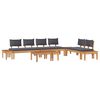 vidaXL Gartensofa-set 5 pcs Braun und Grau