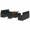 vidaXL Garten-Sofa-Set 9 Stk. 8-Sitzanzahl Schwarz