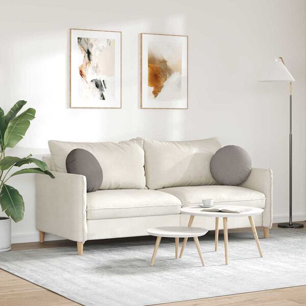 vidaXL Sitzkissen 2 pcs Taupe &Oslash;40 x 13 cm Stoff