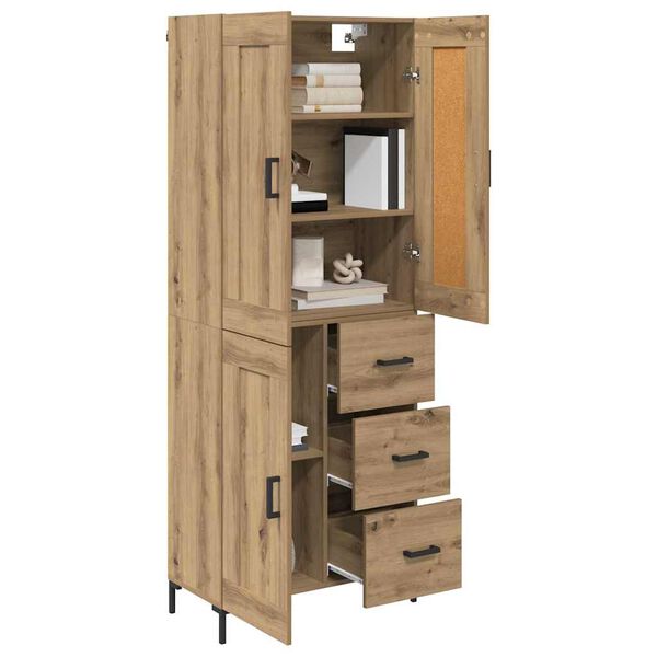 vidaXL Highboard mit Schubladen 2 pcs Artisan-Eiche Holzwerkstoff