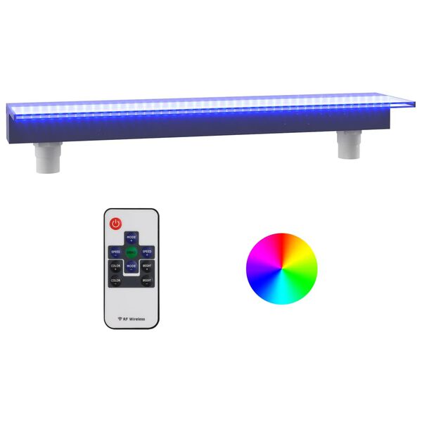 vidaXL Wasserfall-Element mit RGB LEDs Acryl 90 cm