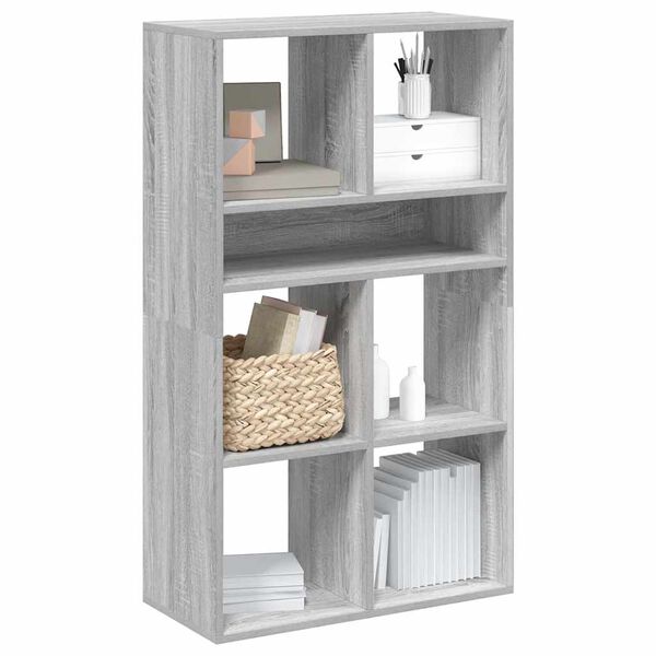 vidaXL Bücherregal Grau Sonoma 66x31x112 cm Holzwerkstoff