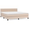vidaXL Boxspringbett Matratze Cappuccino-Braun 180x200 cm Kunstleder