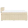 vidaXL Boxspringbett mit Matratze Creme 140x200 cm Stoff