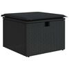 vidaXL 5-tlg. Garten-Sofagarnitur mit Kissen Schwarz Poly Rattan