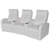 vidaXL Relaxsessel 3-Sitzer Kunstleder Wei&szlig;