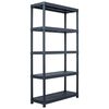vidaXL Lagerregal Schwarz 250 kg 80 x 40 x 180 cm Kunststoff