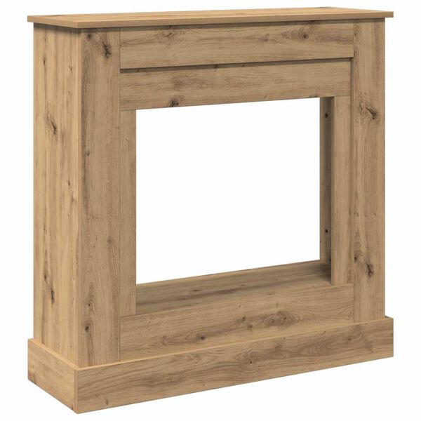 vidaXL Kaminumrandung Artisan-Eiche 90x30x90 cm Holzwerkstoff