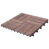 vidaXL Terrassenfliesen 11 Stk. 30x30 cm Altholz Massiv