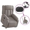 vidaXL Relaxsessel mit Aufstehhilfe Taupe Stoff