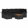 vidaXL Gartensofa-set 7 stk. Schwarz Poly-Rattan