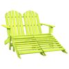 vidaXL Adirondack-Gartenbank 2-Sitzer mit Fu&szlig;teil Tannenholz Gr&uuml;n