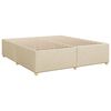 vidaXL Boxspringbett mit Matratze Creme 180x200 cm Stoff