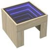 vidaXL Couchtisch mit Infinity-LED Sonoma-Eiche 40x40x30 cm