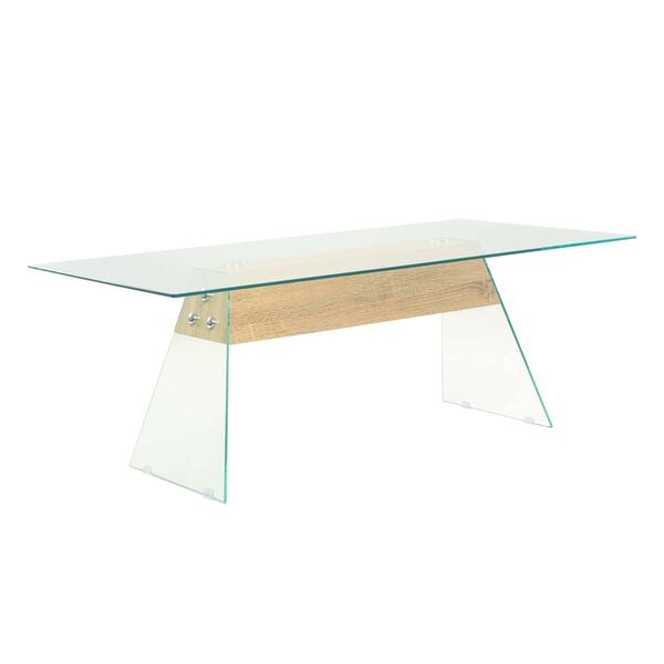 vidaXL Couchtisch Transparent 110 x 55 x 40 cm Glas