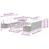 vidaXL Gartensofa-set mit Kissen 11 pcs Grau Poly-Rattan