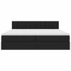 vidaXL Aufbewahrungsbett mit Matratze Schwarz 200 x 200 cm