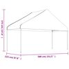 vidaXL Pavillon mit Dach Wei&szlig; 17,84x5,88x3,75 m Polyethylen