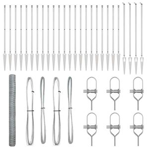 vidaXL Zaunpfosten Silber