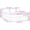 vidaXL Boxspringbett mit Matratze Schwarz 140x210 cm Samt