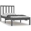 vidaXL Massivholzbett Grau Kiefer 100x200 cm