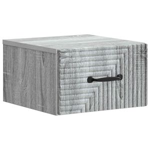 vidaXL Wandmontierter Nachttisch Sonoma-Grau 34,5 x 33 x 20 cm