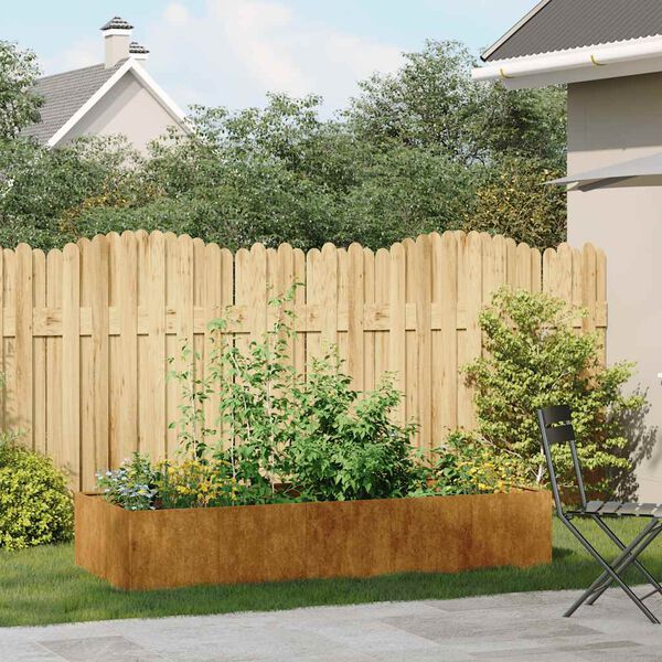 vidaXL Pflanzk&uuml;bel Rostig 200x80x40 cm Wetterfester Stahl