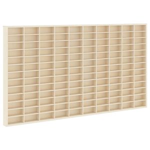 vidaXL Wanddisplay-Case mit Regal Beige 98 x 4,5 x 55 cm Holzwerkstoff