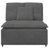 vidaXL Modulares Sofa Mittelmodul mit Kissen Dunkelgrau 100 cm