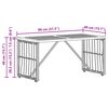 vidaXL Tisch f&uuml;r Outdoor Grau 80 x 40 x 40 cm Stahl und Poly Rattan