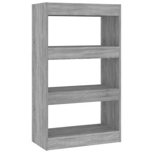 vidaXL B&uuml;cherregal/Raumteiler Grau Sonoma 60x30x103 cm Holzwerkstoff