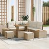 vidaXL Gartensofa-set 8 pcs Beige Poly-Rattan