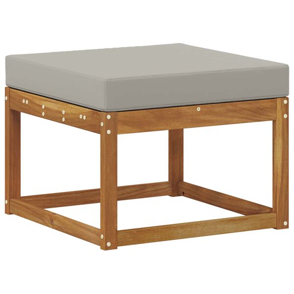 vidaXL Outdoor-Sofagarnitur mit Kissen 8 pcs Nat&uuml;rlich und Hellgrau