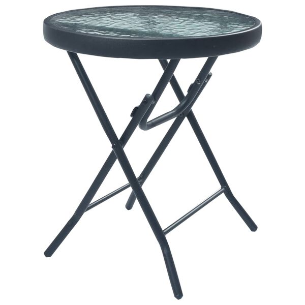 vidaXL 3-tlg. Bistro-Set Schwarz Stahl