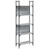 vidaXL B&uuml;cherregal 5 B&ouml;den Grau Sonoma 60,5x24x166,5 cm Holzwerkstoff