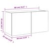 vidaXL TV-Wandschrank mit LED-Leuchten Schwarz 80x35x41 cm
