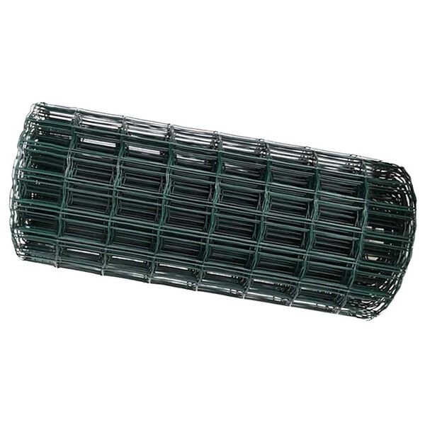 vidaXL Eurozaun Gr&uuml;n 0,4 x 10 m PVC-beschichtetes Eisen