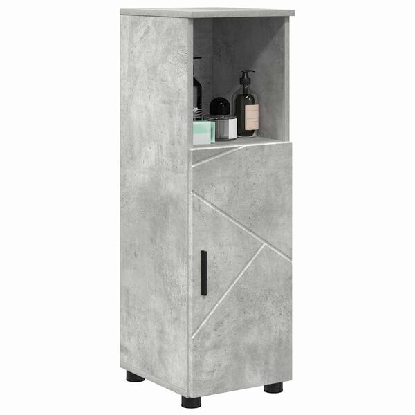 vidaXL Badezimmerschrank mit Speicher Beton Grau 30 x 35 x 95 cm