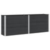vidaXL Hochbeet Schwarz 250 x 50 x 91 cm WPC und Aluminium