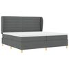 vidaXL Boxspringbett mit Matratze Dunkelgrau 200 x 200 cm Stoff