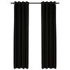 vidaXL Verdunkelungsvorh&auml;nge Leinenoptik 2 Stk. Anthrazit 140x225 cm